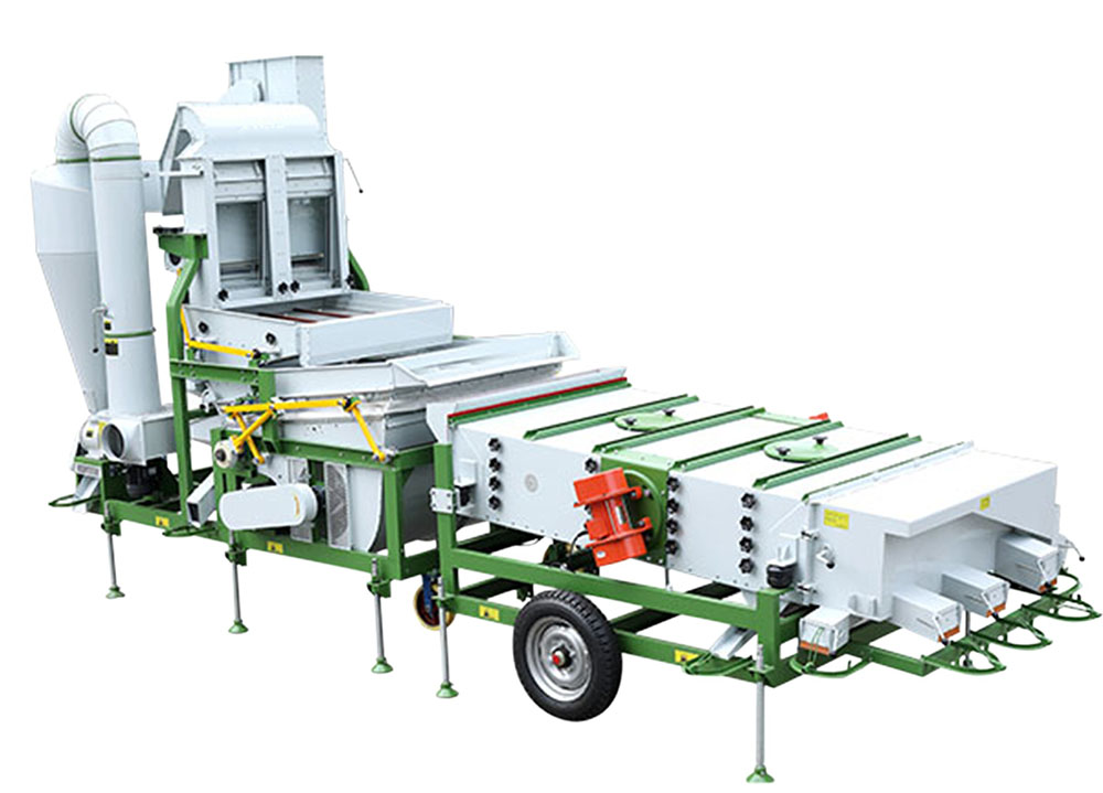 風(fēng)選+重力選+振動篩清選機 Air separation + gravity separation + vibrating screen cleaner